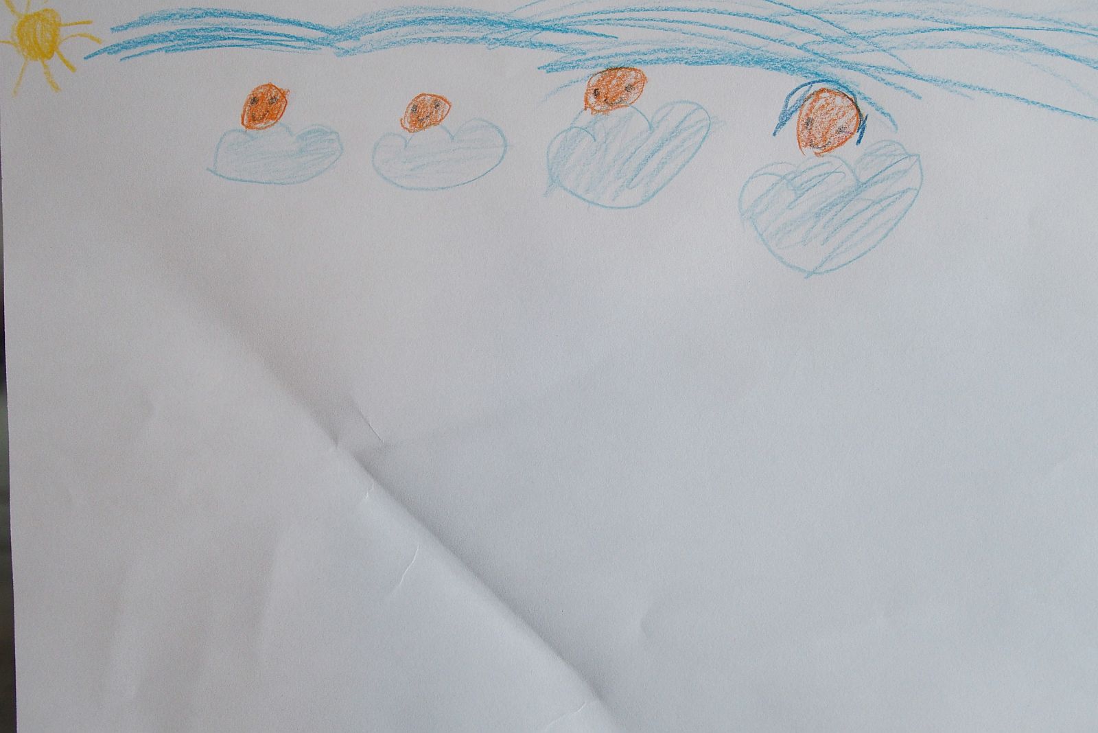 Kinderzeichnung von einer Bella Ball-Familie