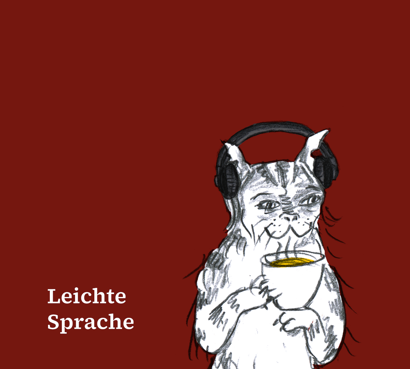 Illustration der Sprachmusikanten mit Aufschrift ,,Leichte Sprache''