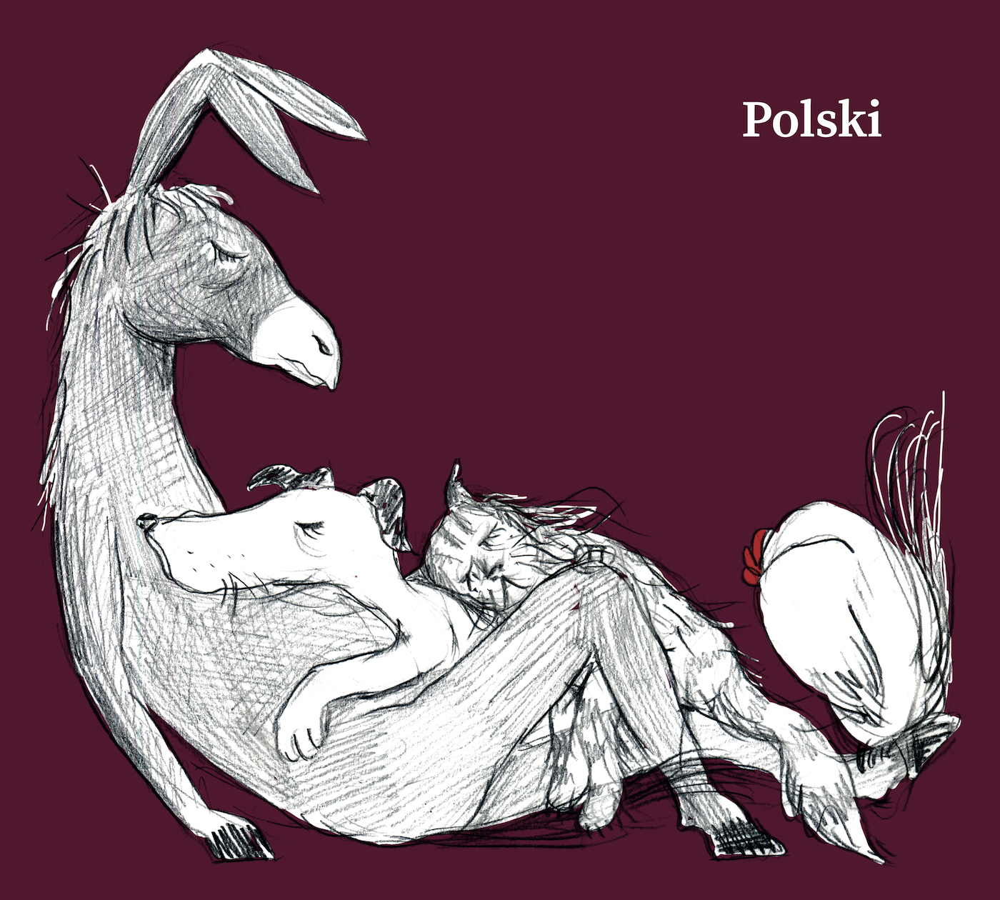 Illustration der Sprachmusikanten mit Aufschrift ,,Polnisch''