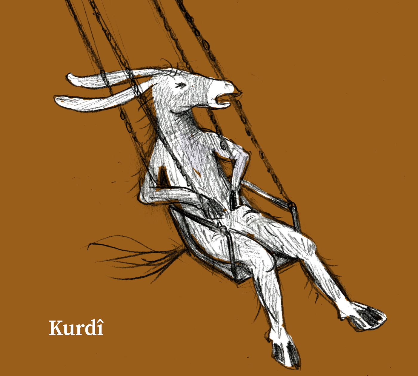 Illustration der Sprachmusikanten mit Aufschrift ,,Kurdisch''