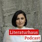 Foto von Karosh Taha mit dem Schriftzug des Literaturhaus-Podcasts