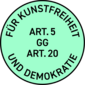 Das Bild zeigt den Button zum Statement zur Kunstfreiheit